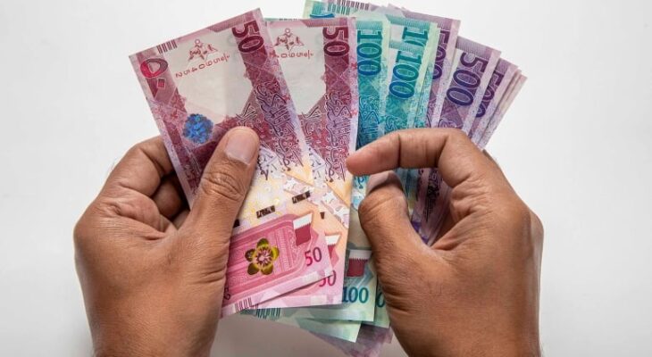 Currency exchange rates against the Qatari riyal, showing the buy and sell rates for various foreign currencies such as Saudi Riyal, Omani Riyal, UAE Dirham, Bahraini Dinar, Kuwaiti Dinar, and others as of August 7, 2025.